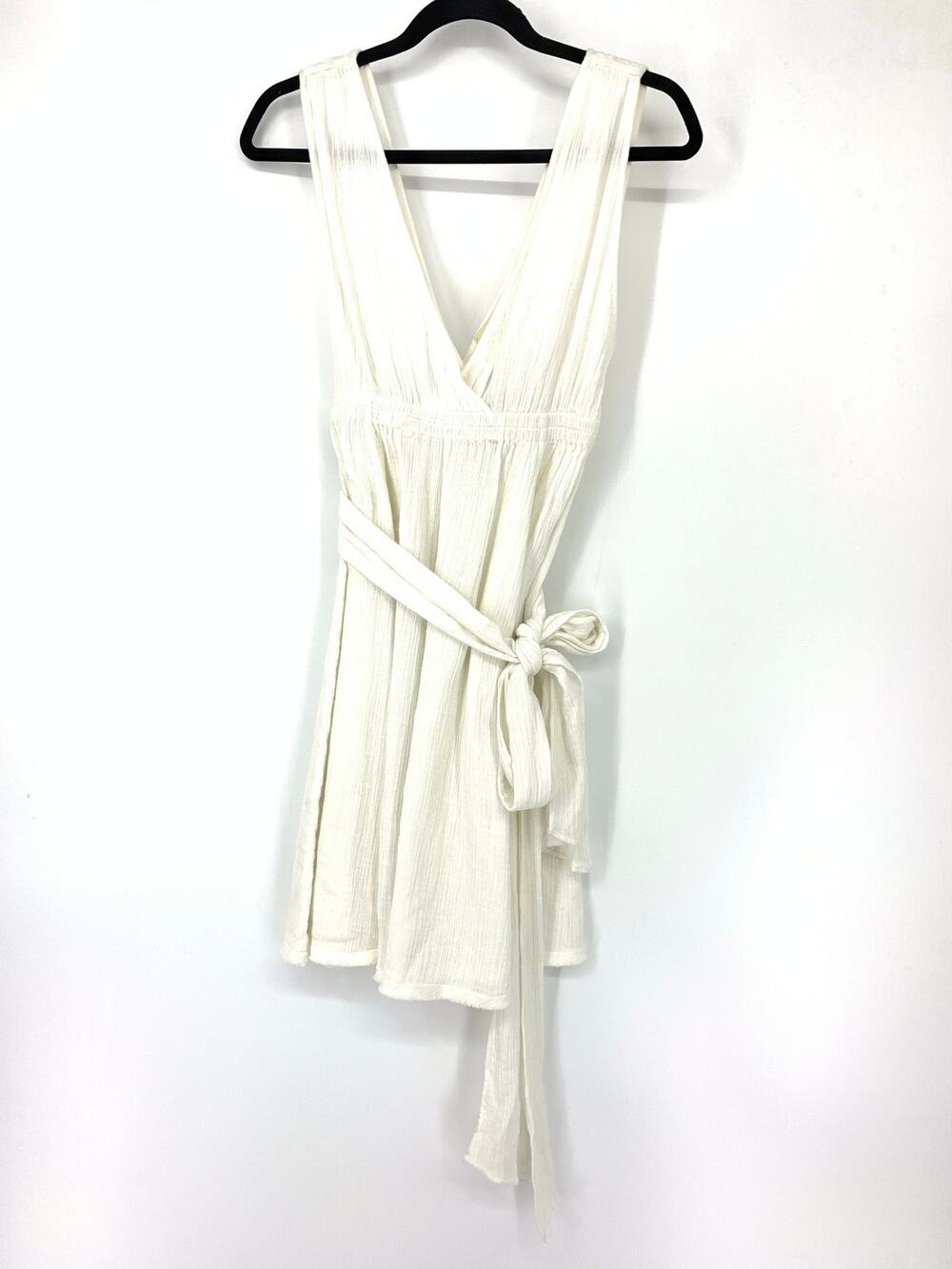 ANAAK Women's Sz 0 US XS Mini Dress Tie Waist Sleeveless White NWT